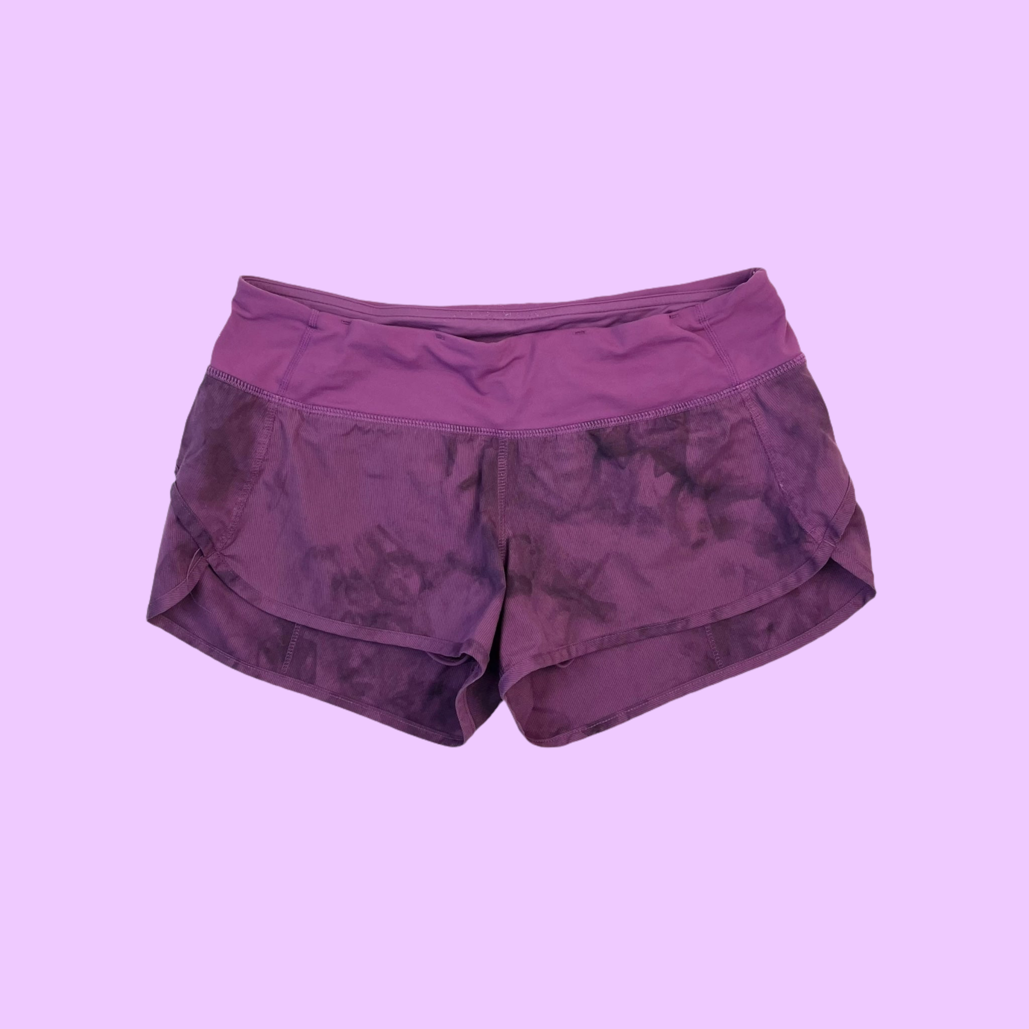 Short de sport mauve en nylon et lycra pour femmes 4