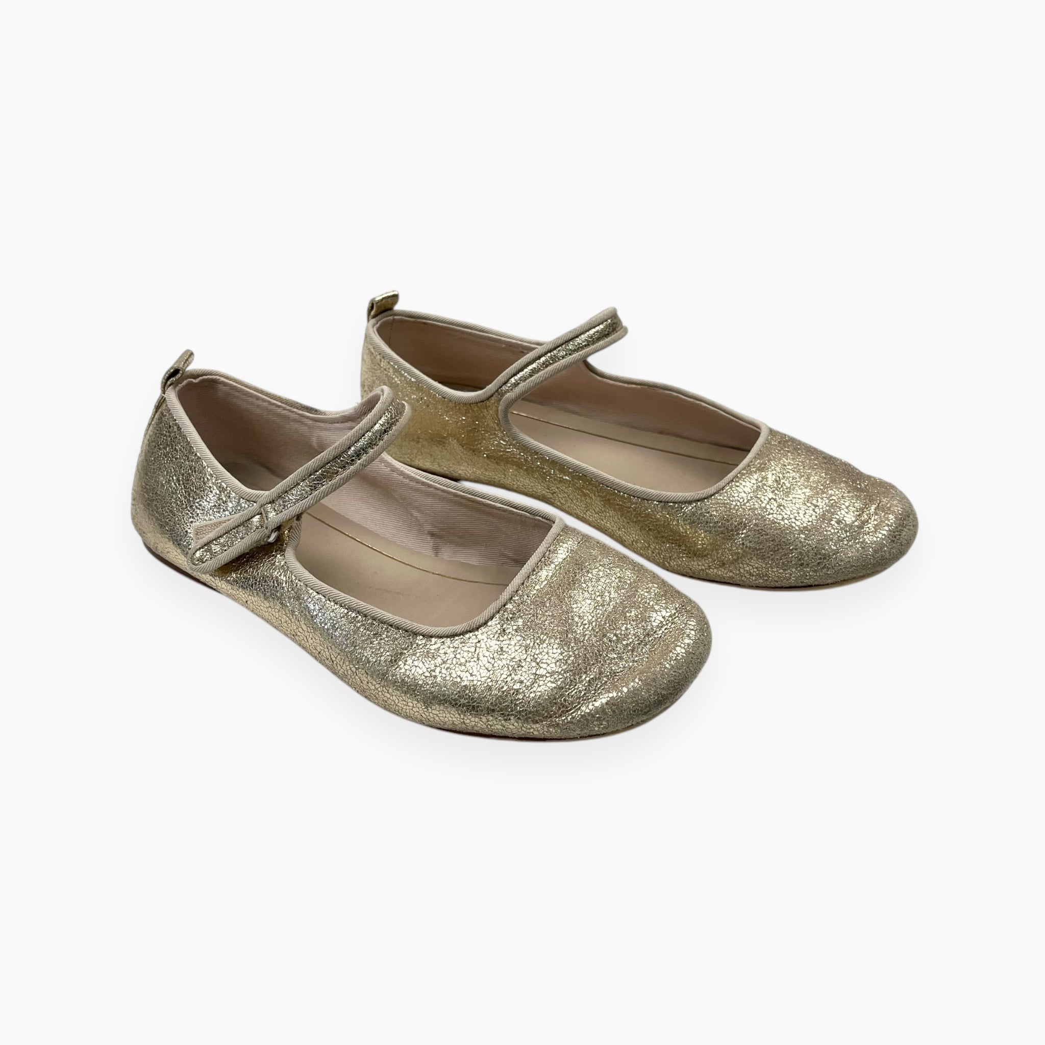 Ballerines dorees a velcro 33 EUR Petits Heritiers Inc