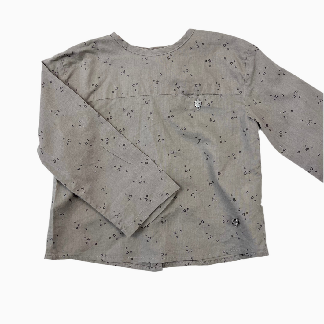 Blouse en coton motif étoiles 9-12M