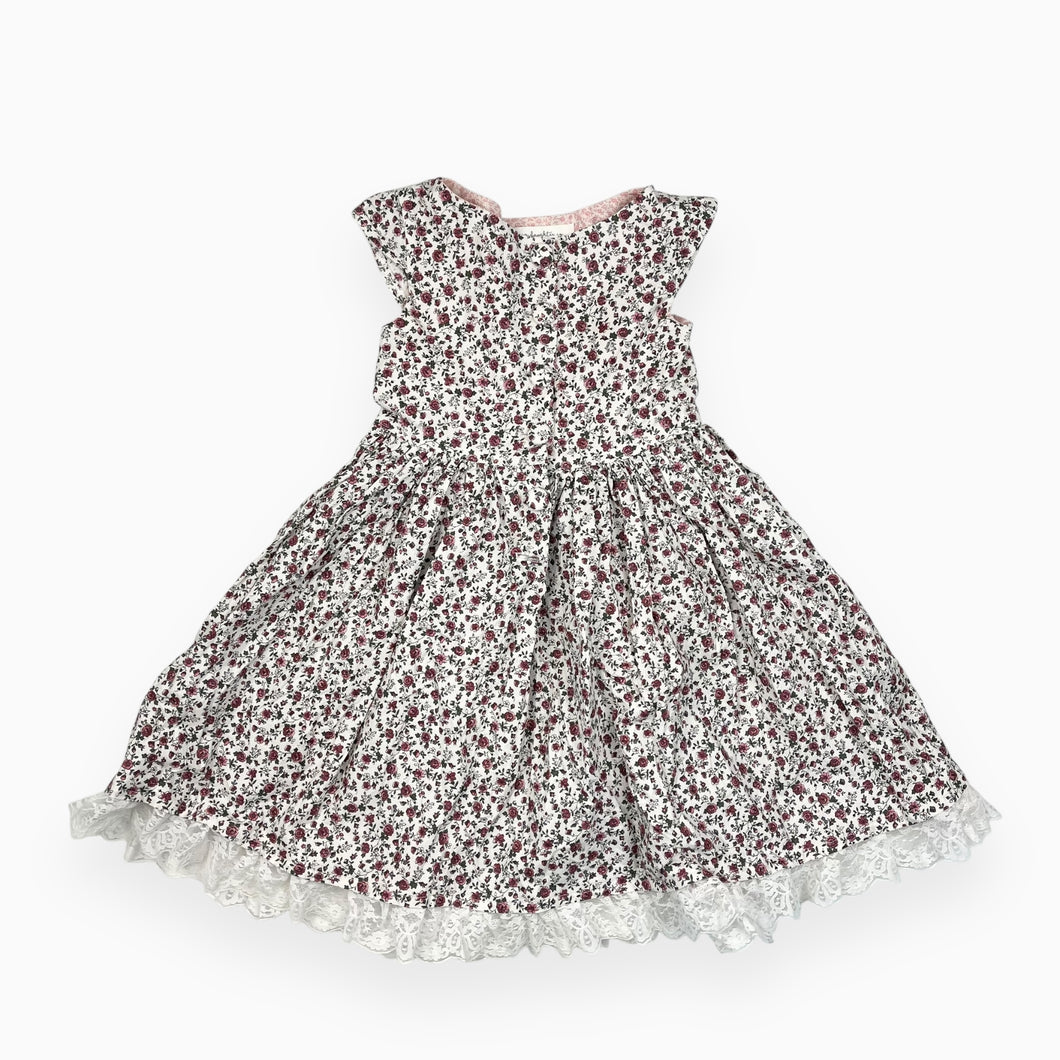 Robe blanche en coton à imprimé floral 5Y