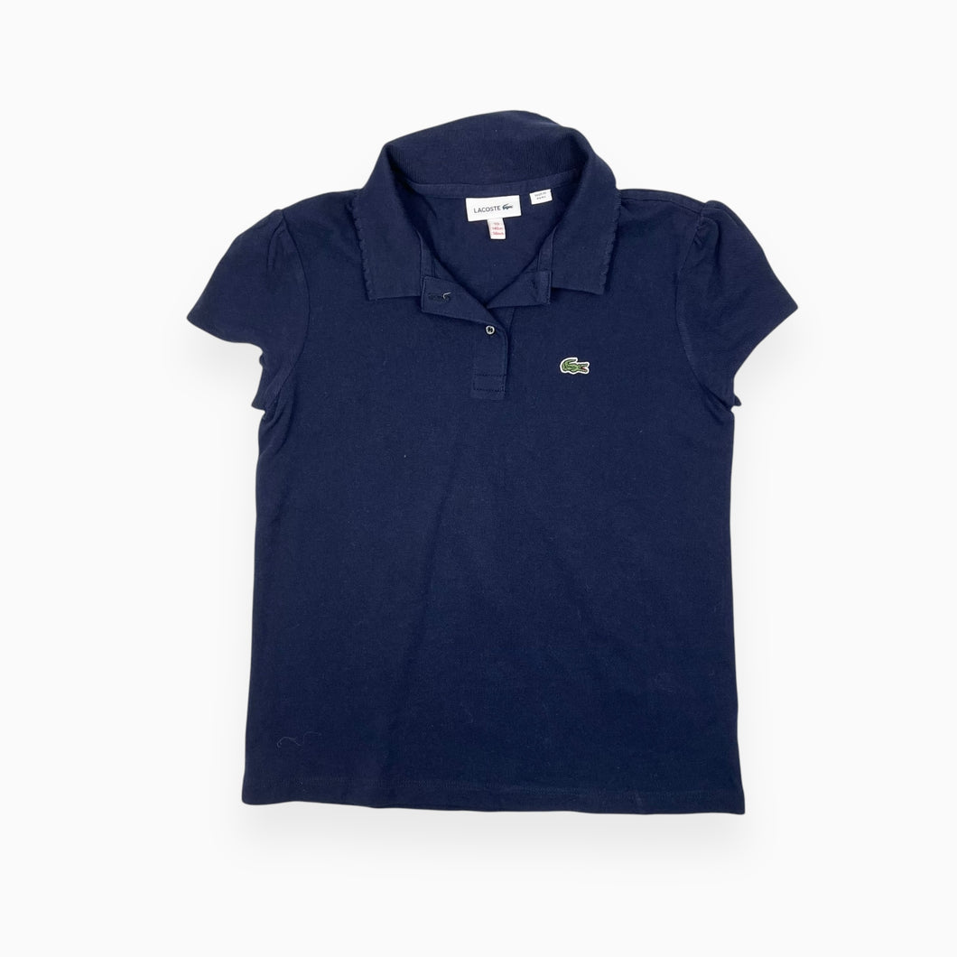 T-shirt à col polo bleu marine en coton piqué 10Y