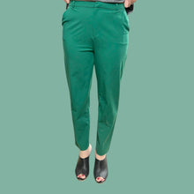 Load image into Gallery viewer, Pantalon vert émeraude en poly, rayonne, spandex pour femmes 11
