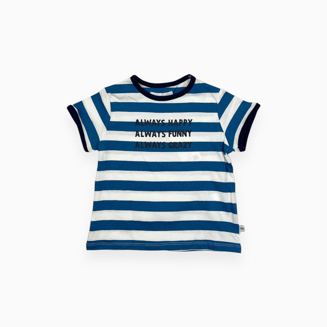 T-shirt en coton `rayures teal 'always' 3Y