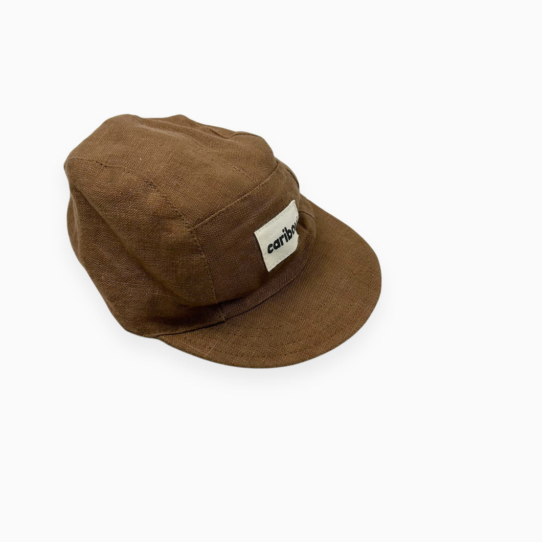 Casquette en lin noisette S (6-12M)