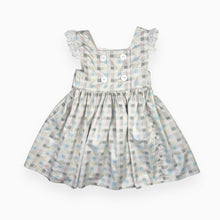 Load image into Gallery viewer, Robe en poly et coton à carreaux pastel 5Y
