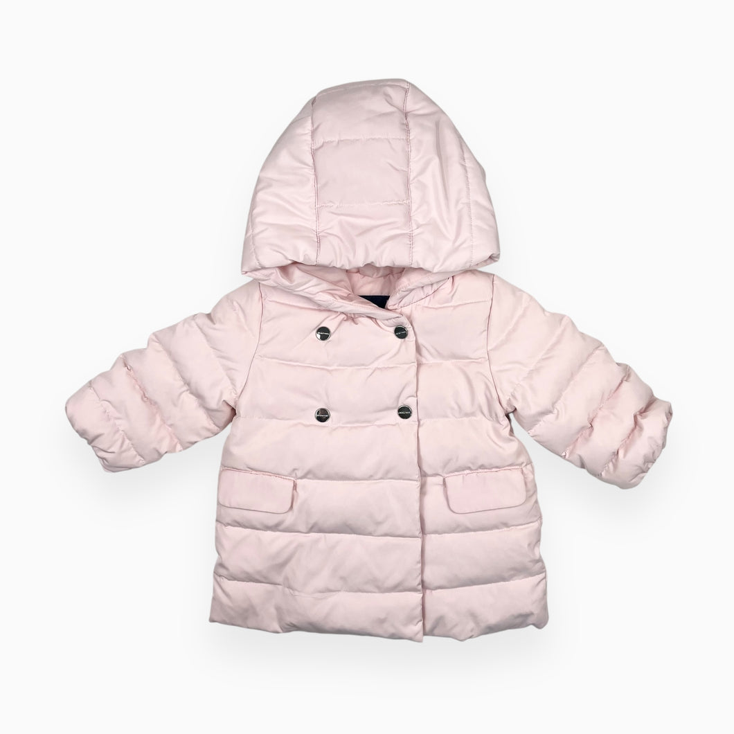 Manteau style puffer rose pâle 12M