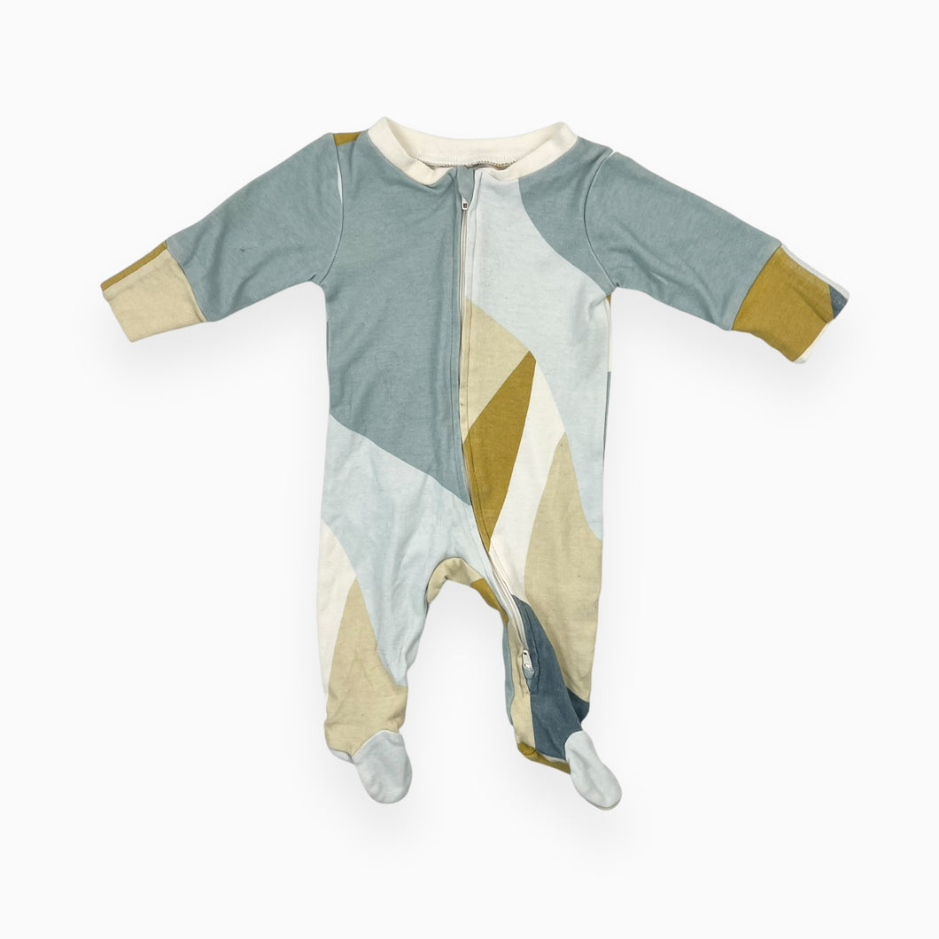 Pyjama en coton bio colorblock 1M