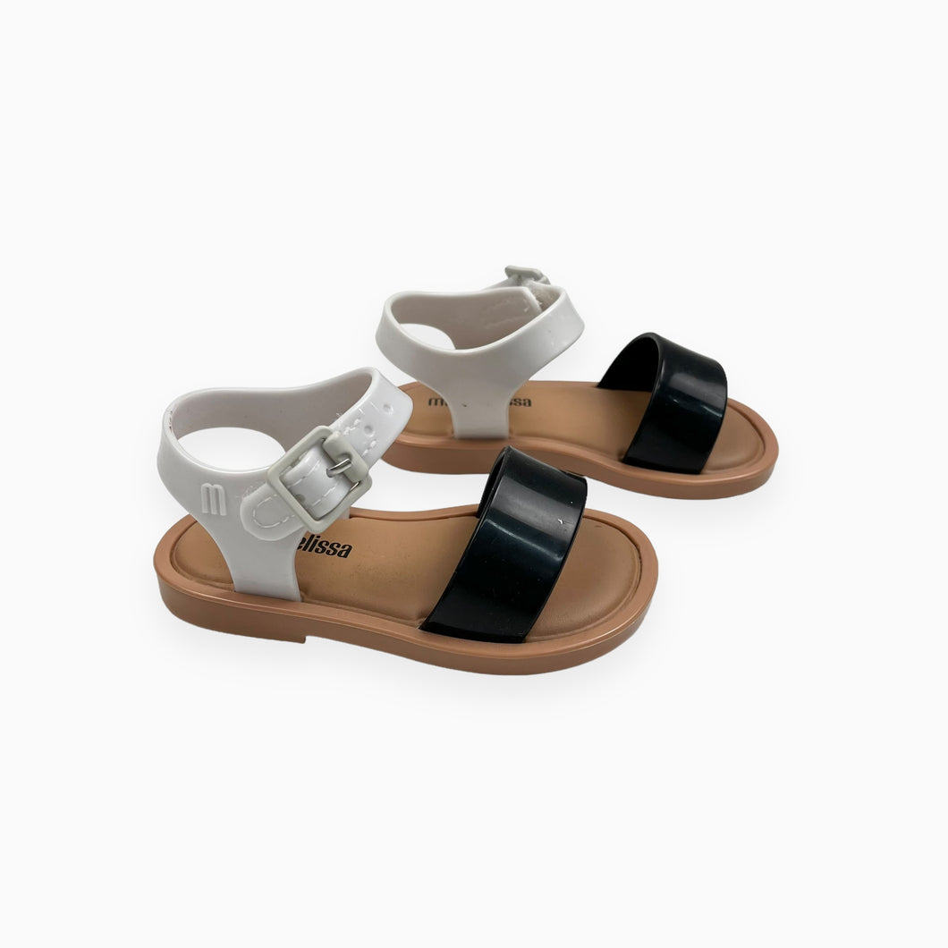 Sandales jelly noir et blanche attache velcro  (tailles variées)