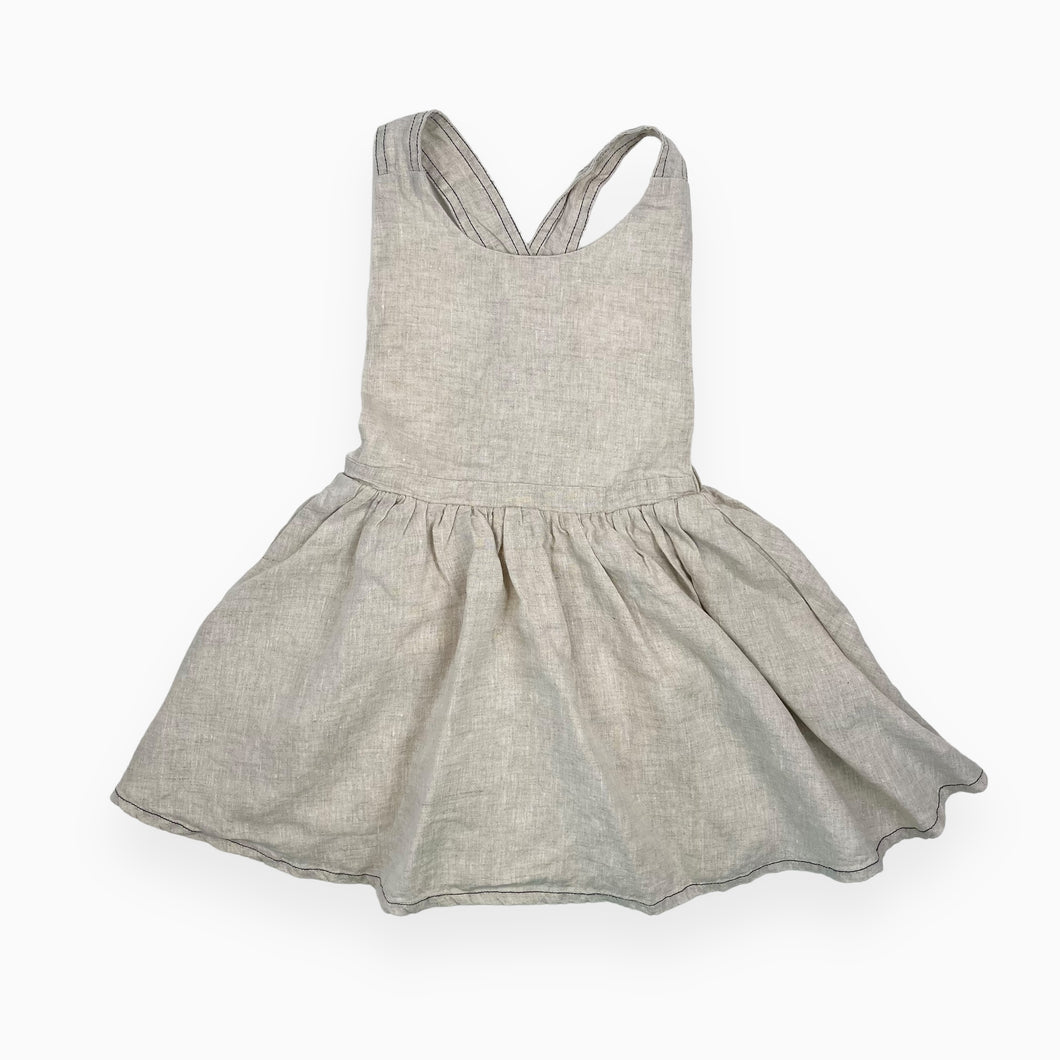 Robe tablier en lin doublé en coton 5Y