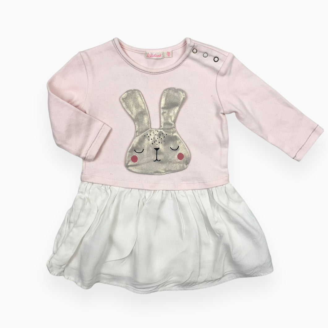 Robe en coton et élastane avec appliqué lapin 9M