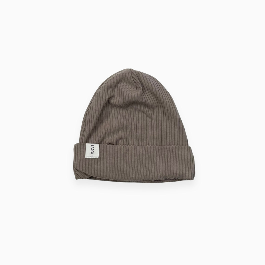 Tuque greige en rayonne de bambou cotelé et spandex 6-24M