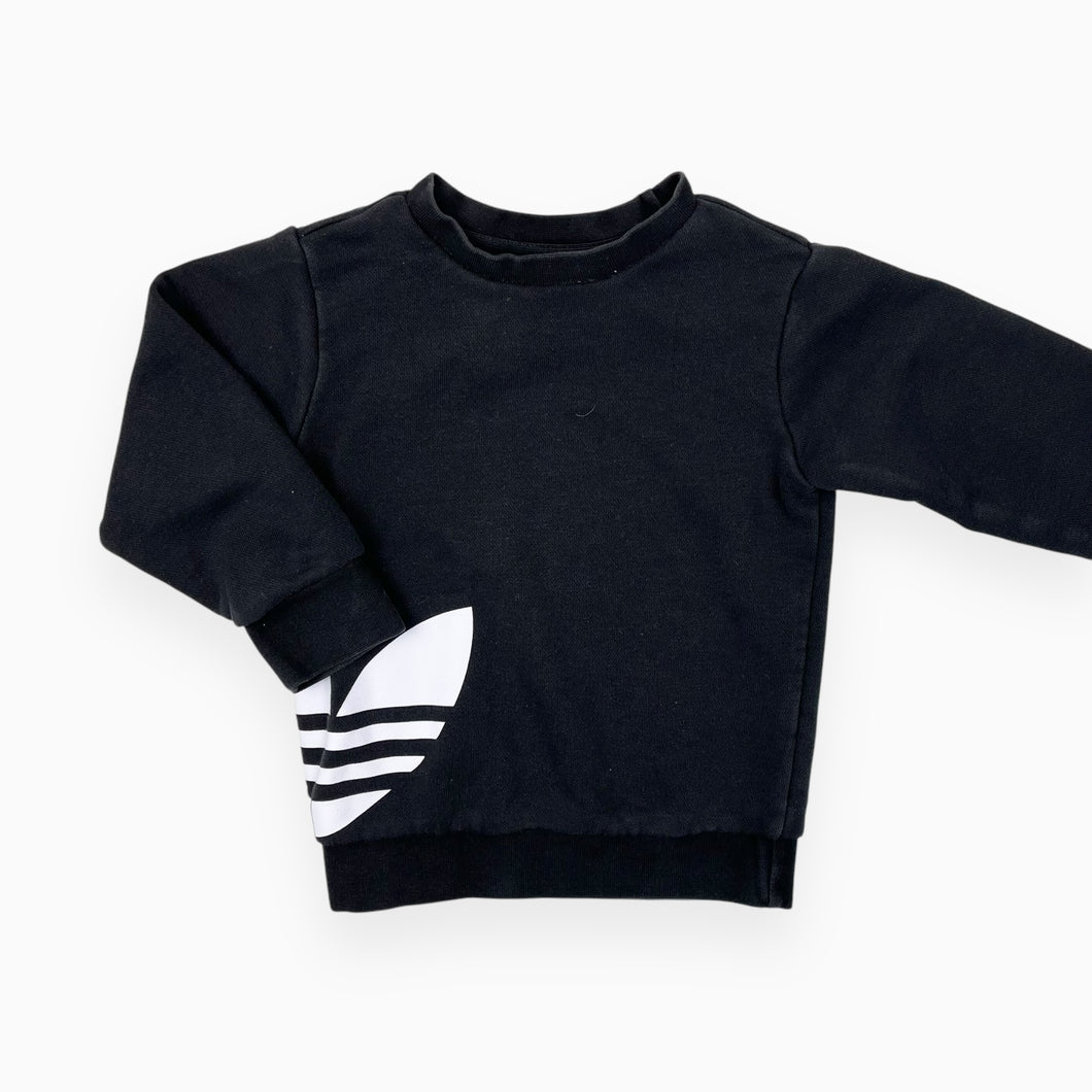 Pull noir en coton french terry 2Y