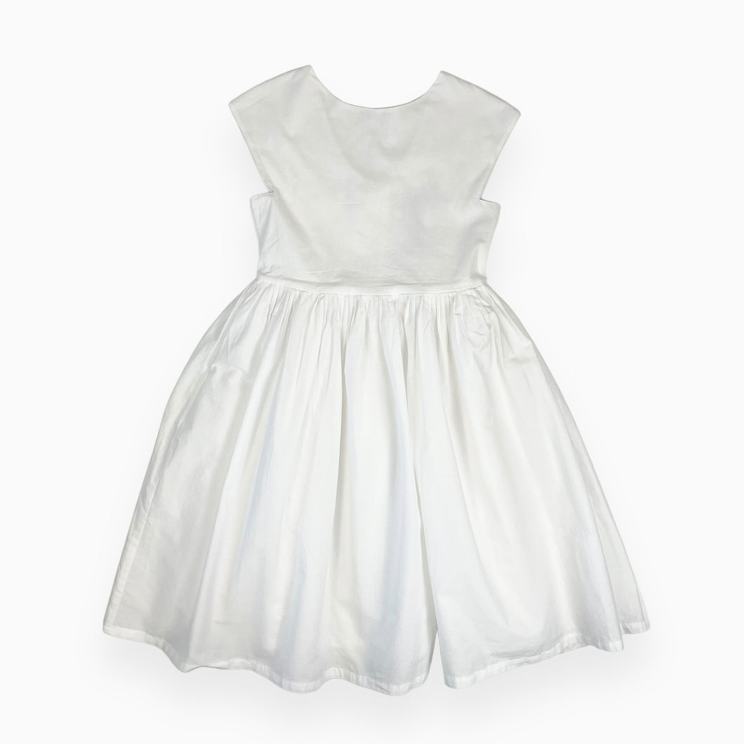 Robe blanche en coton avec crynoline 8Y