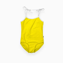 Charger l&#39;image dans la galerie, Maillot jaune en nylon recyclé et spandex 5-6Y
