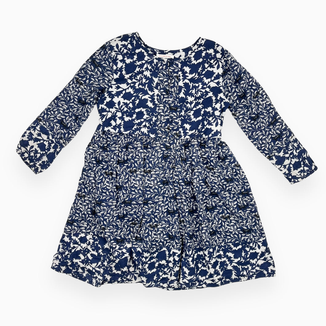 Robe bleue en coton à imprimé 8Y