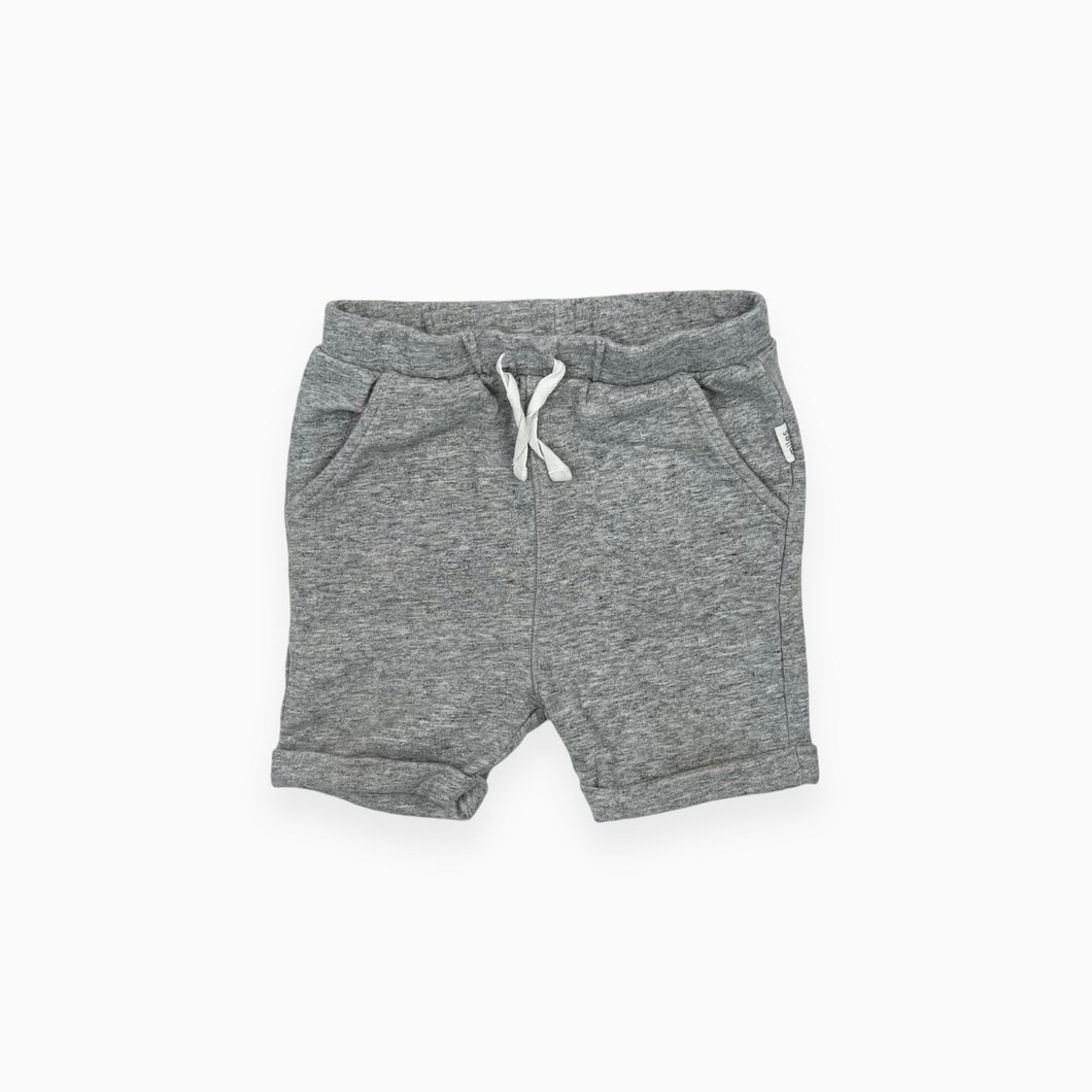 Short gris chiné en coton extensible 18M