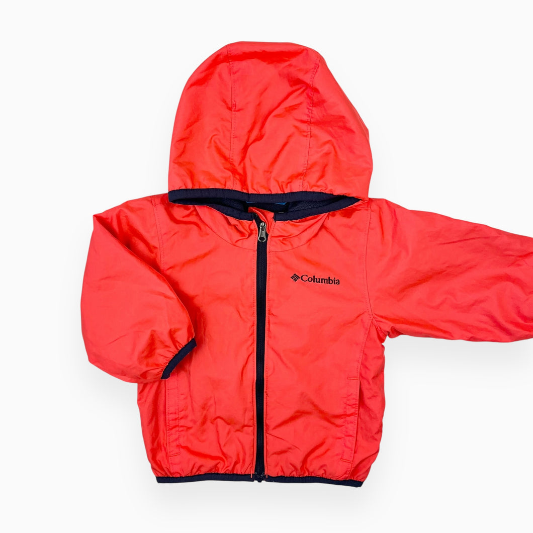 Manteau neon à capuchon en poly doublé en polar 12M