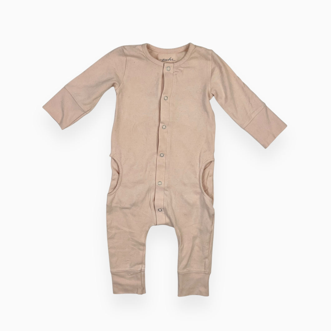 Pyjama rose poudré en coton bio 0-3M