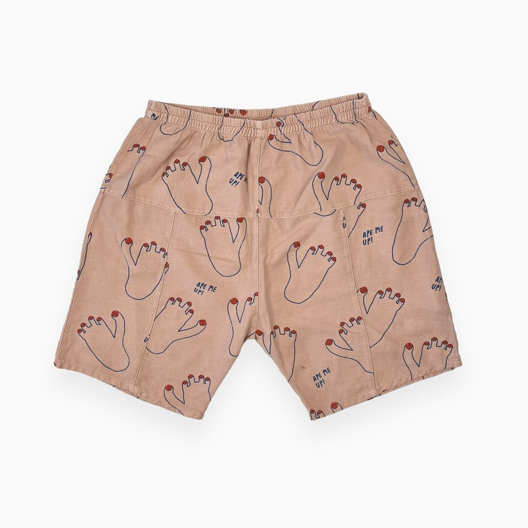 Short rose saumon en coton imprimé pieds 10-11Y