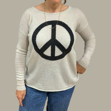 Charger l&#39;image dans la galerie, Pull en tricot de cachemire &#39;Peace&#39; pour femmes M
