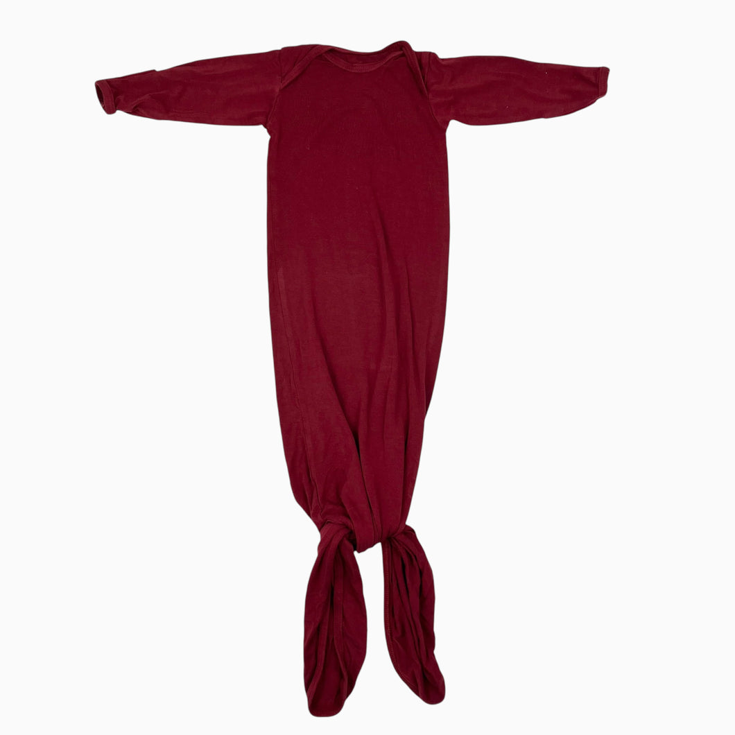 Dormeuse rouge carmin à noeud en rayonne de bambou extensible 0-6M