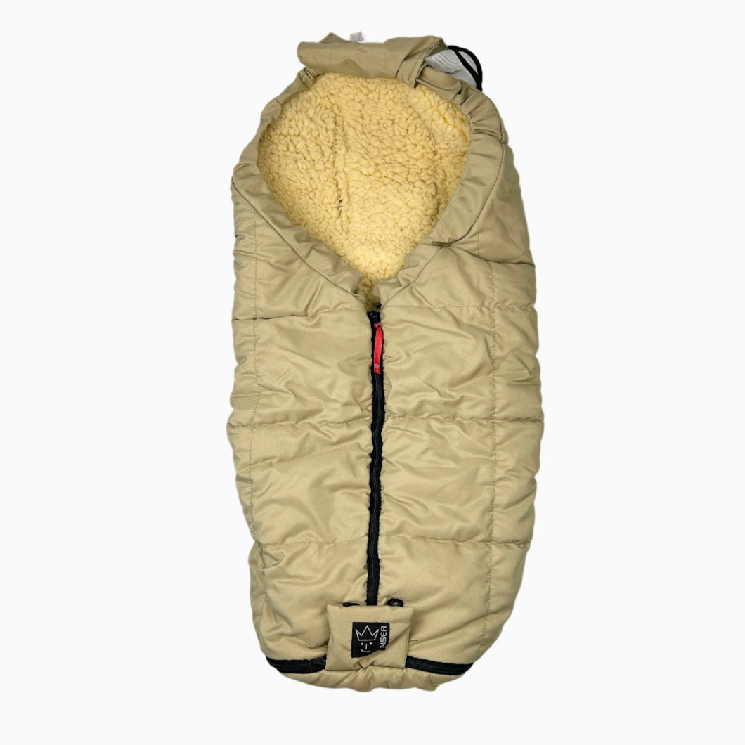 Chancelière beige d’hiver doublée en mouton 6-36M