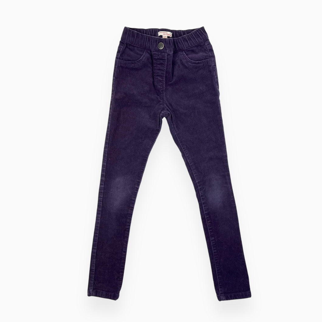 Pantalon skinny violet en corduroy brossé 8Y