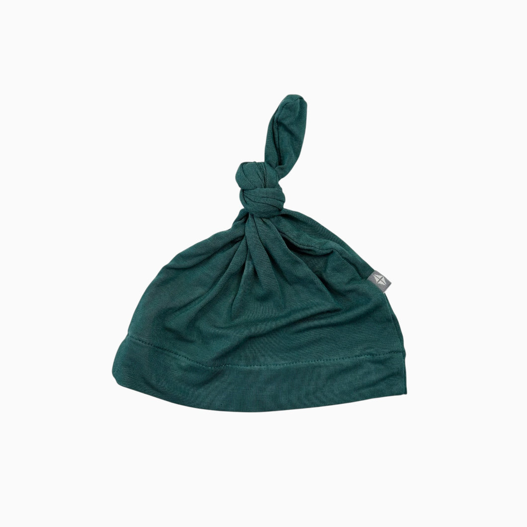 Bonnet de naissance émeraude en rayonne de bambou extensible 3-6M