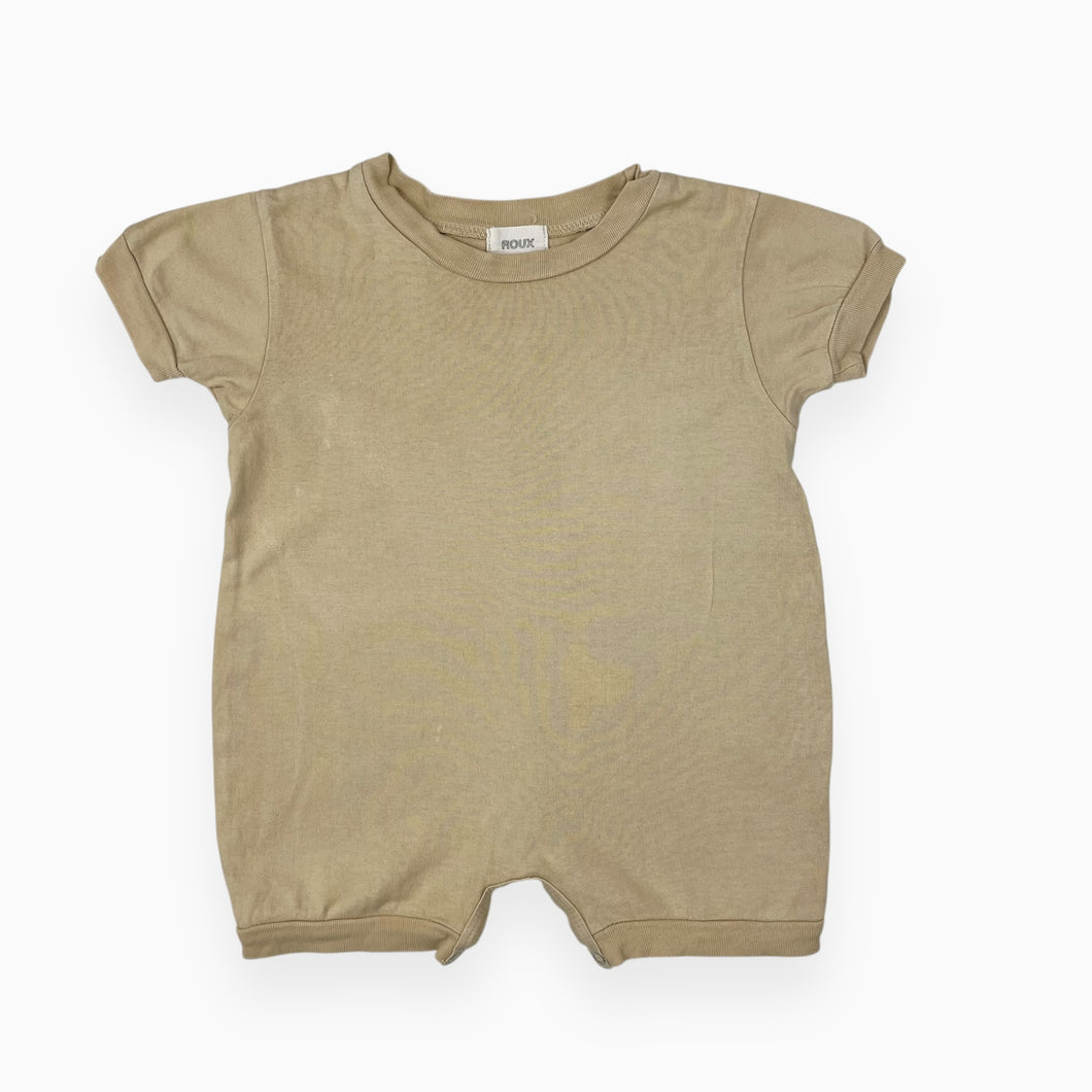 Barboteuse beige en coton 12M