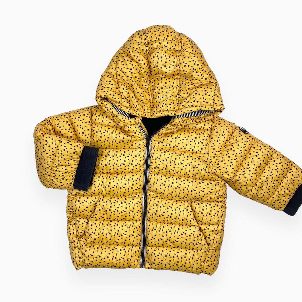 Manteau jaune doublé en polar à motif étoiles 24M