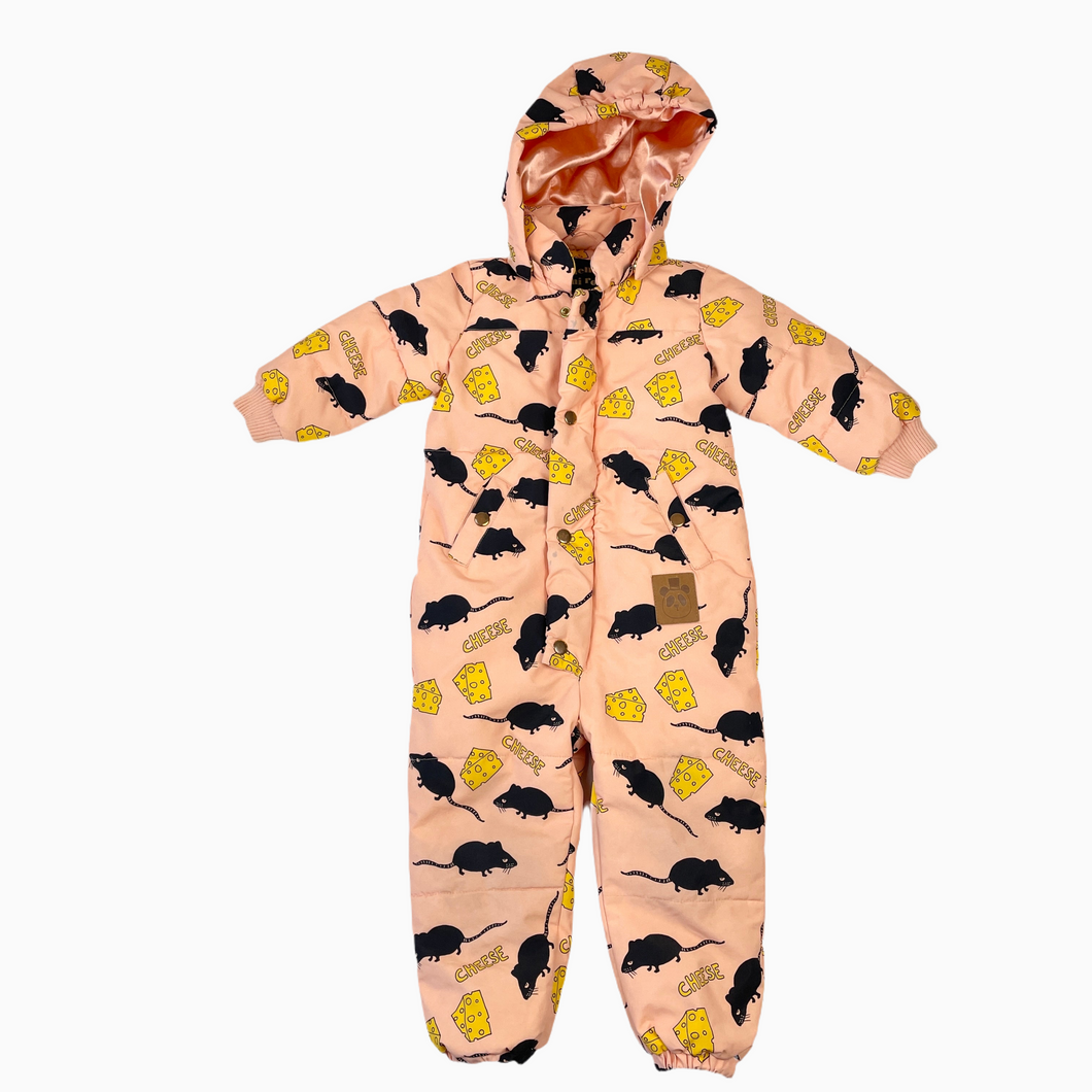 Habit d’hiver corail avec motif souris 12-18M