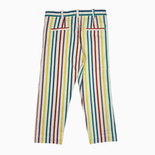 Load image into Gallery viewer, Pantalon en coton à rayures multicolores 8Y
