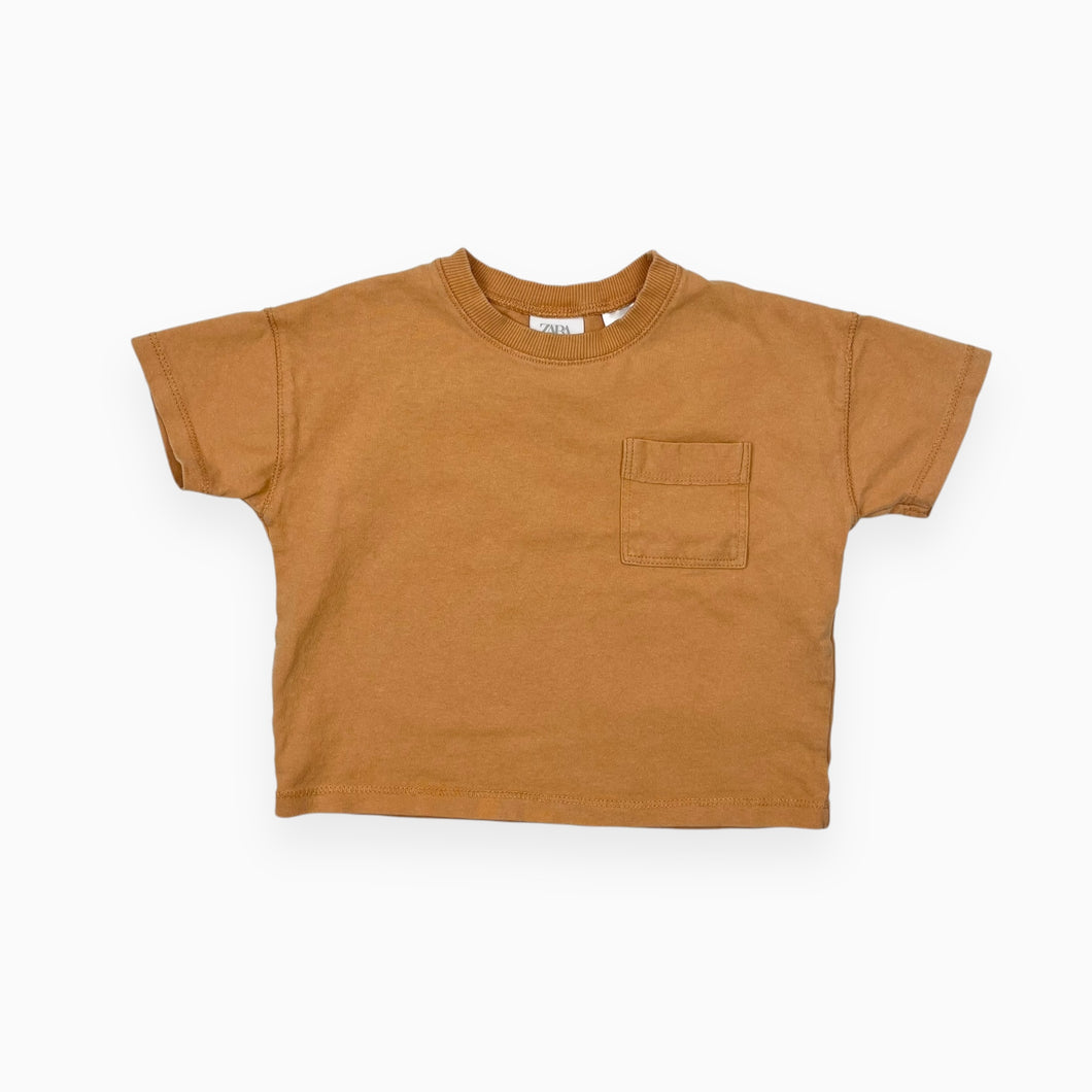 T-shirt pêche en coton avec poche 9-12M