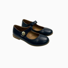 Load image into Gallery viewer, Ballerines marine en cuir attache velcro 27EU
