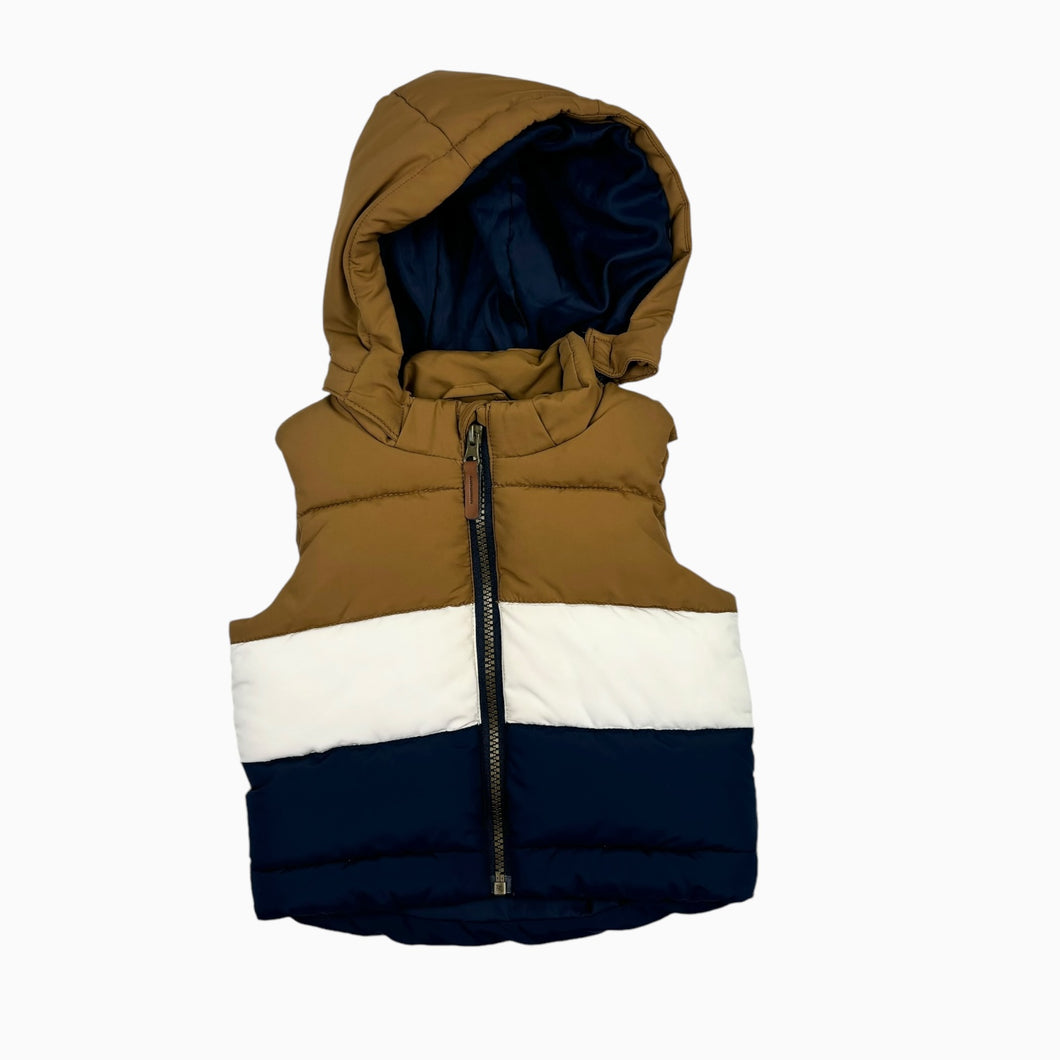 Veste sans manche puffer tricolor 6-9M