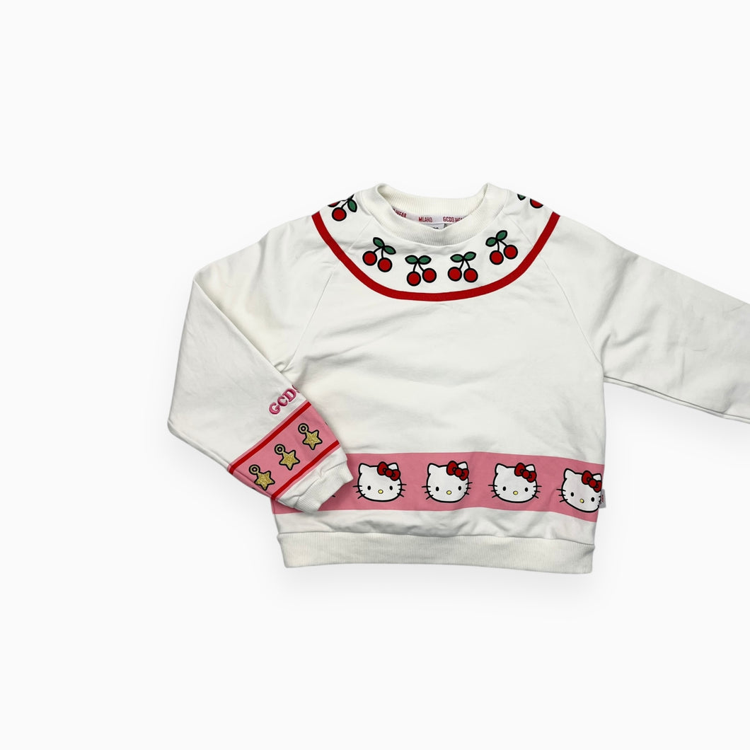 Pull crèmen en coton Hello Kitty 8Y