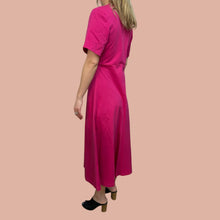 Load image into Gallery viewer, Robe maxi fuschia en coton, polyamide et élastane pour femmes M
