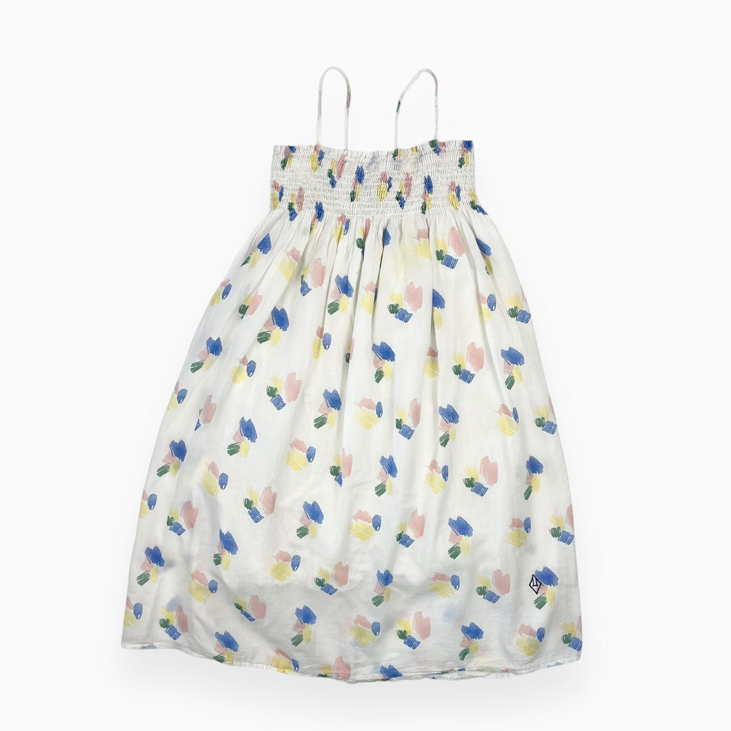 Robe maxi avec smock en coton à motif brush paint 8Y