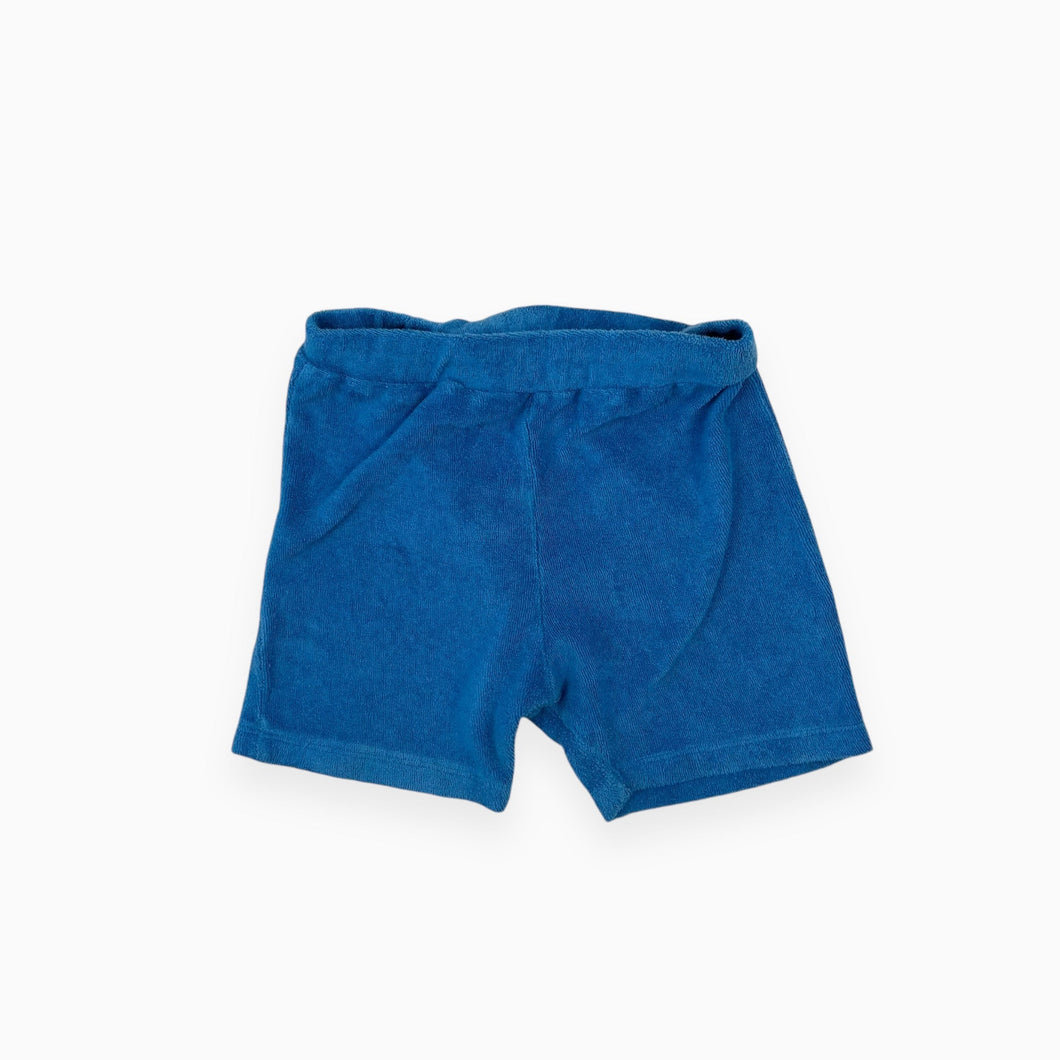 Biker short en ratine de coton bleu cyan 8-9Y