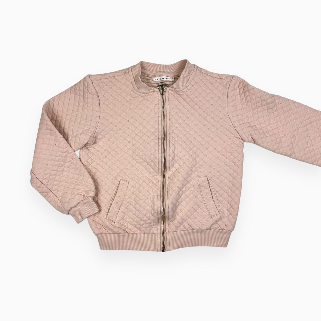 Veste rose matelassé en coton avec fil doré 10Y