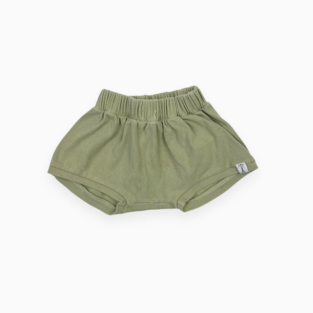 Short vert moss en coton côtelé 6-7Y