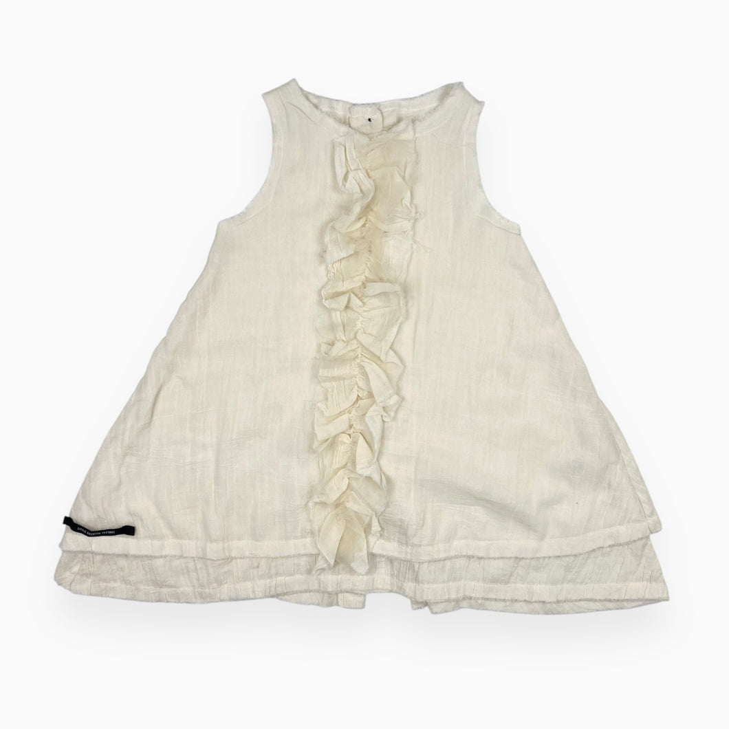 Robe crème en mousseline de coton et polyamide avec tulle 18M (fait grand)