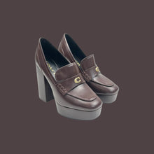 Charger l&#39;image dans la galerie, Loafer &#39;Ilyse&#39; en cuir cognac pour femmes 7US
