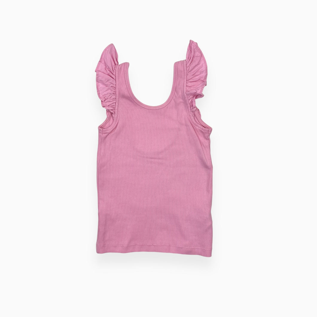 Cami rose pétunia en coton bio cotelé  122-128 (7-8Y)