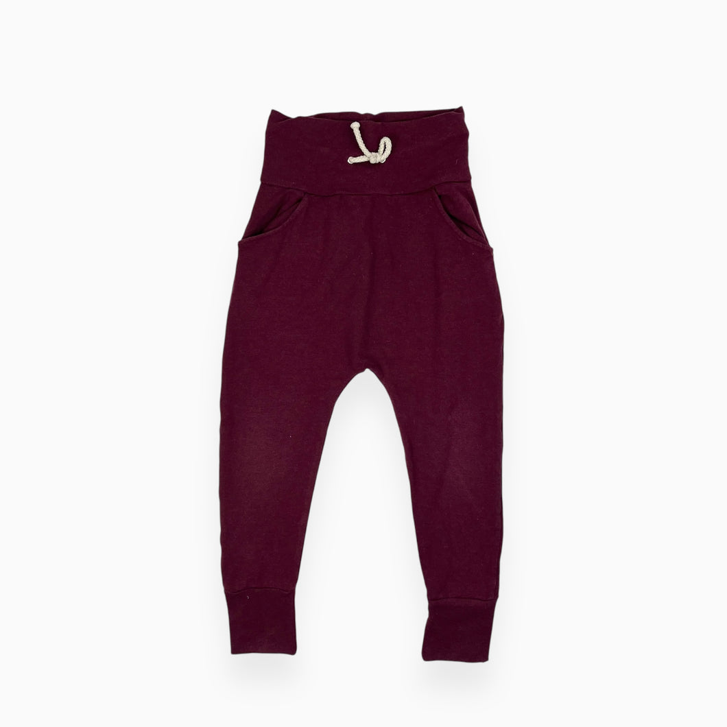 Pantalon aubergine en lyocel et coton fait au Qc (6-8Y)