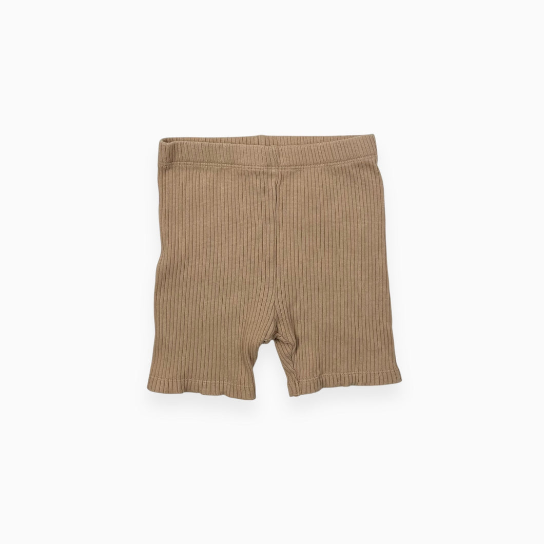 Short biker beige en coton côtelé 7-8Y (fit petit)