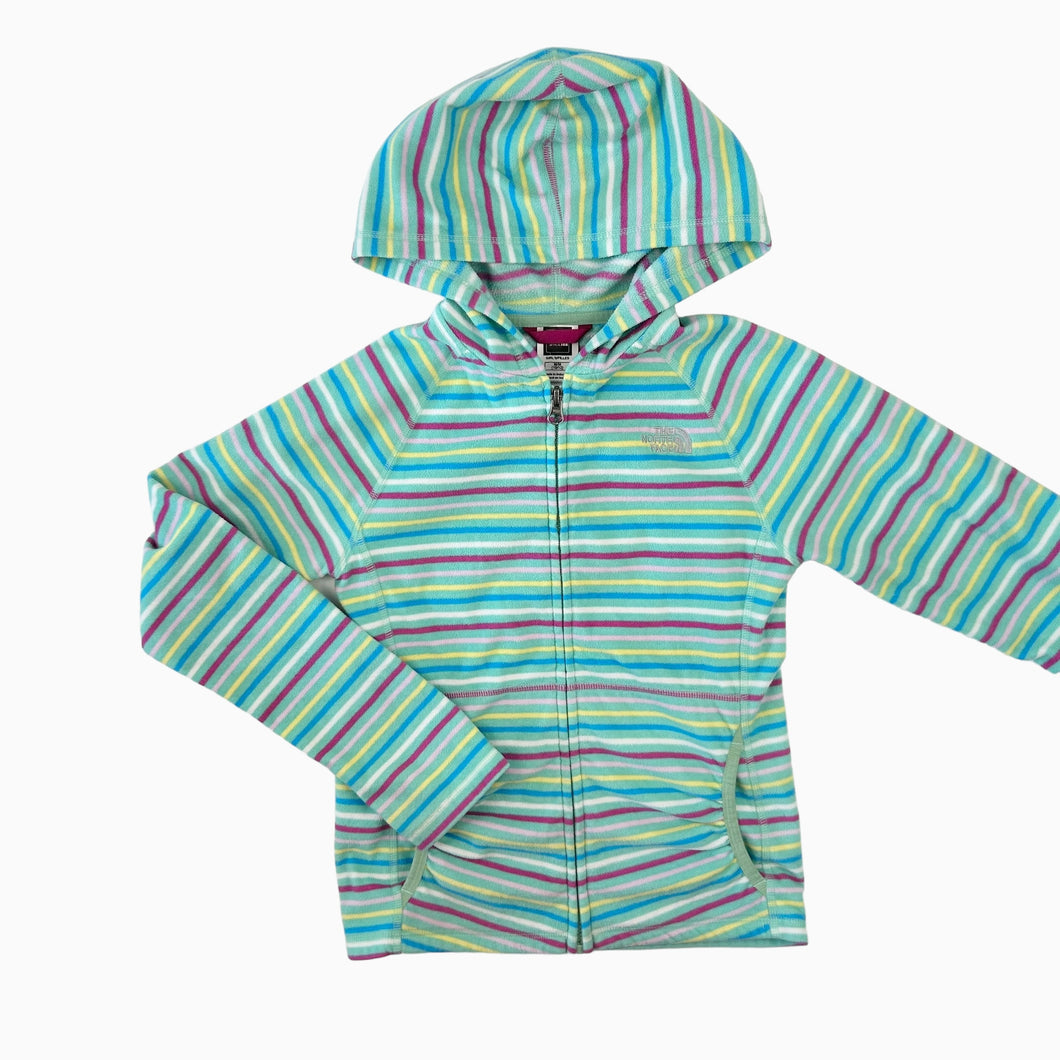 Veste en polar turquoise à rayures 10-12Y