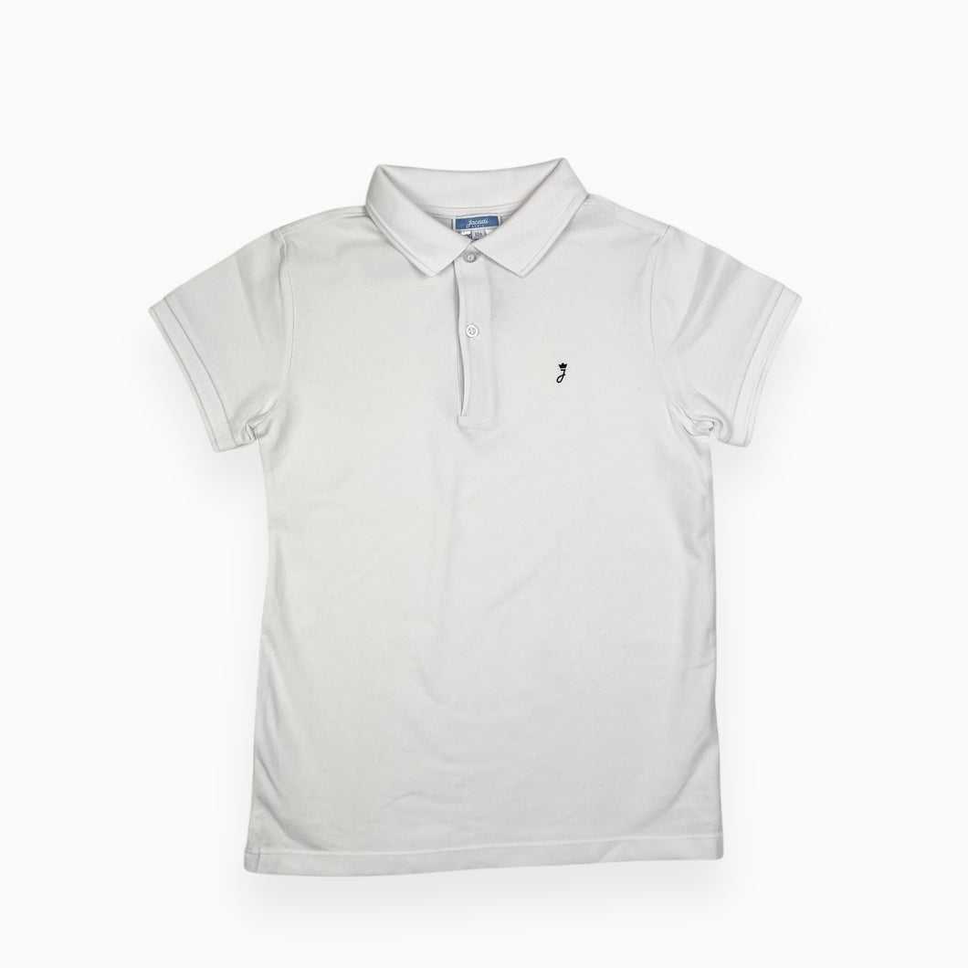 Polo blanc en coton piqué 10Y