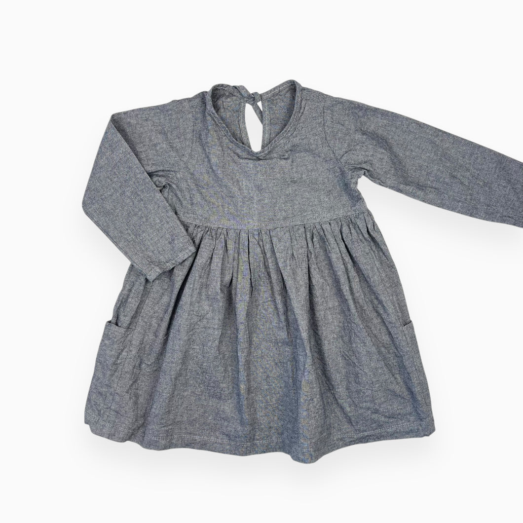 Robe en lin gris chiné 5-6Y