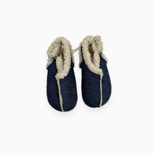 Charger l&#39;image dans la galerie, Souliers style mules en coton chambray doublées en peluche avec velcro 21 EUR
